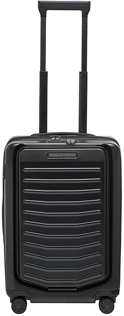 PORSCHE DESIGN 21" Spinner Expandable Carry-On Luggage - 15" Laptop Compartment - Roadster Travel Hardside Suitcase - Black Matte
