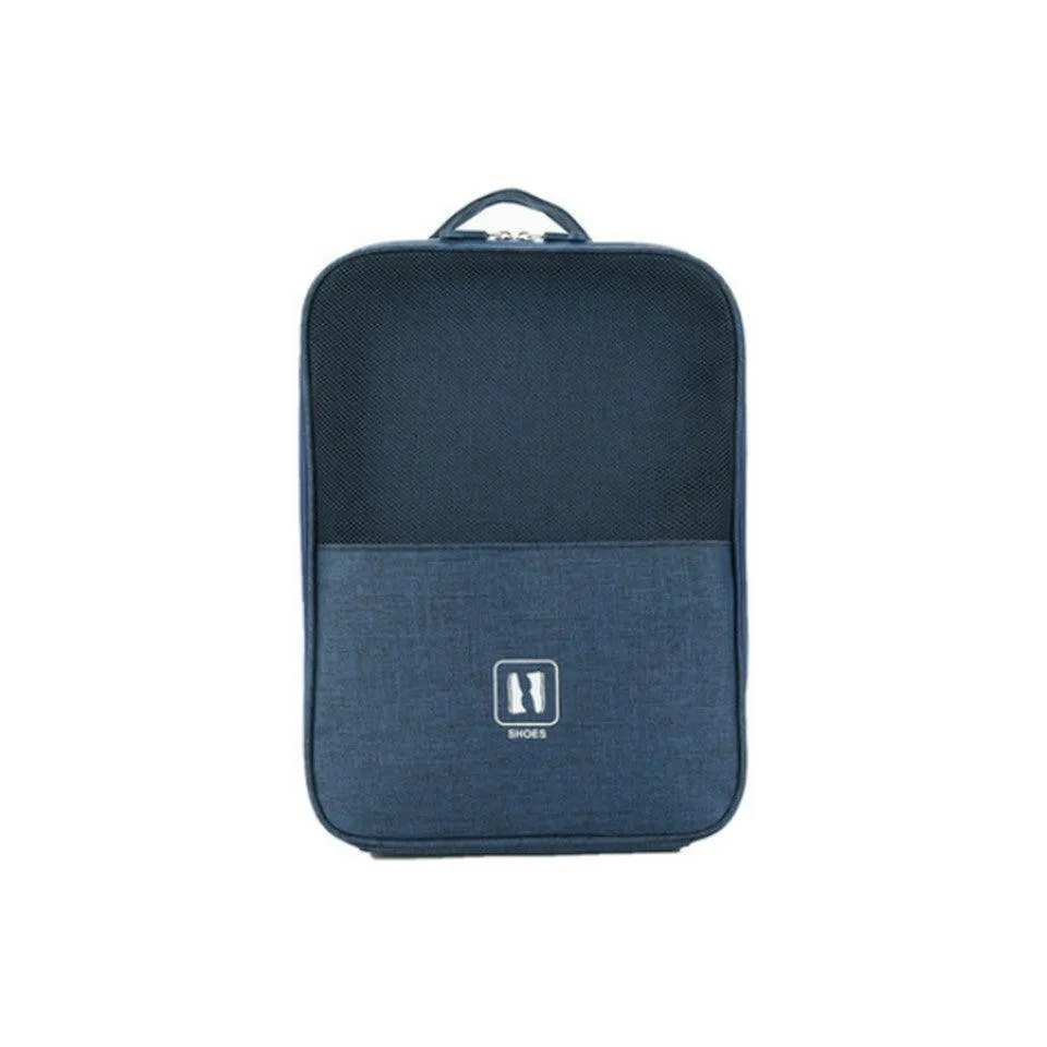 Portable Travel Shoe Bag Organizer- Navy Blue