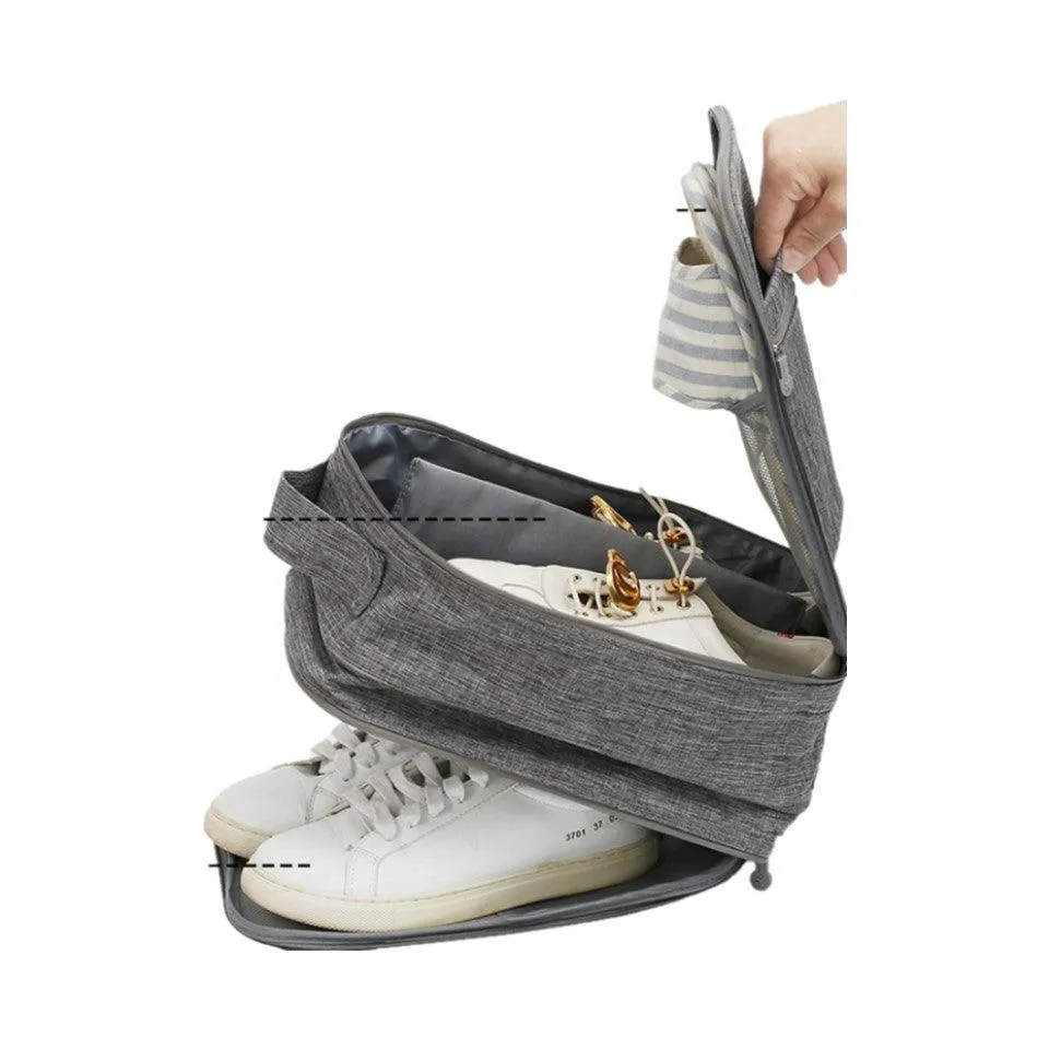 Portable Travel Shoe Bag Organizer- Navy Blue