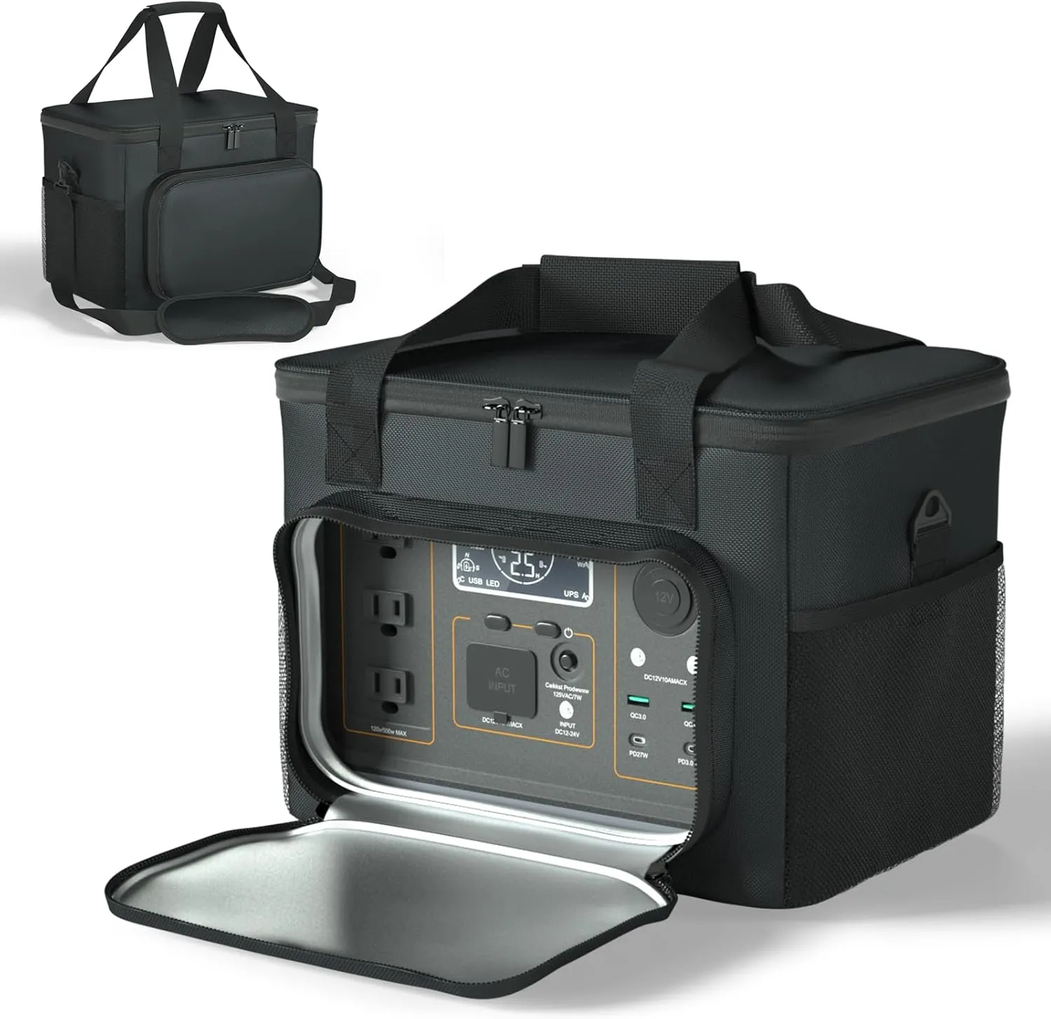 Power Station Carrying Bag - Water-Resistant, Durable900D Oxford Fabric - Ideal for300-500W Power Stations - Perfect for Outdoor Activities & Travel