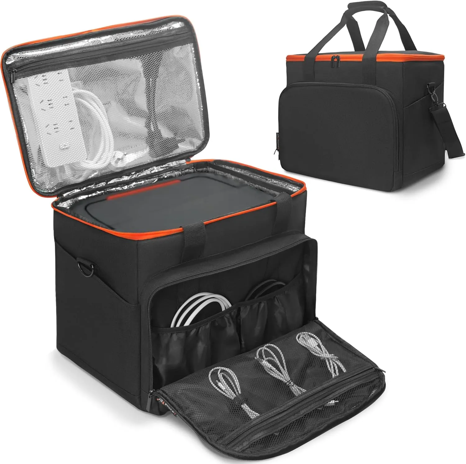 Power Station Storage Bag for Jackery Explorer 1000 Plus Heavy Duty Protective Case with Aluminum Foil Lining, Compatible with Jackery 1000 Plus and Bluetti AC180