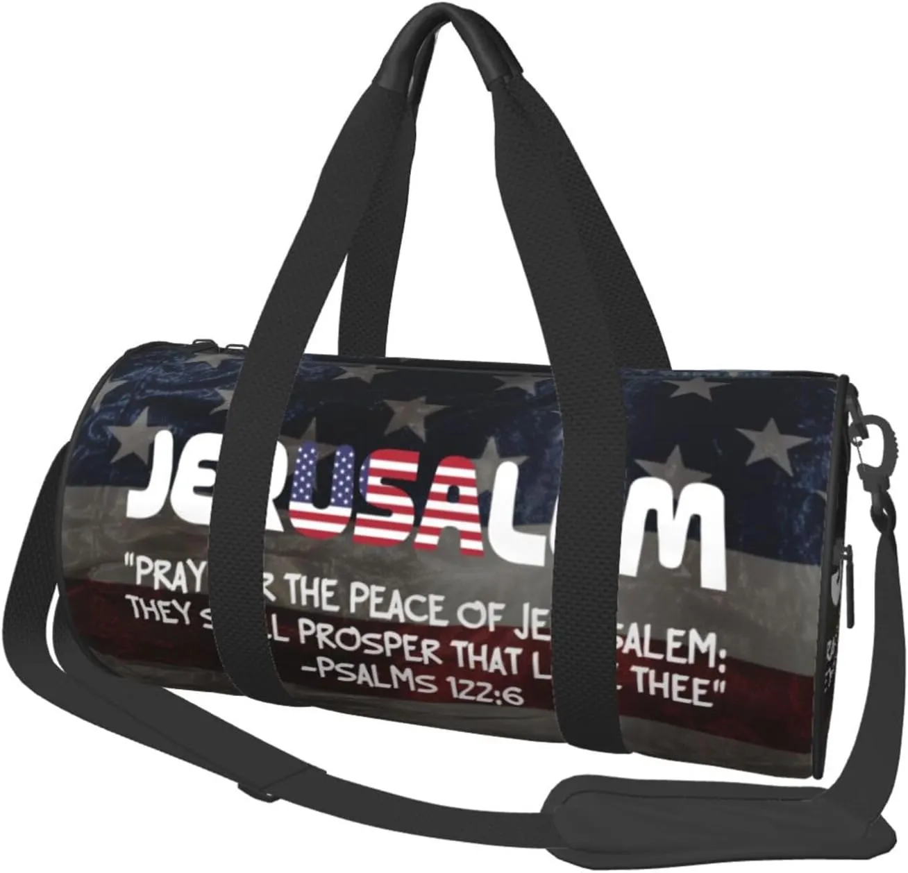 Pray For The Peace Of Jerusalem Duffel Bag Gym Bag Travel Sports Tote Large Foldable Beach Swim Yoga2