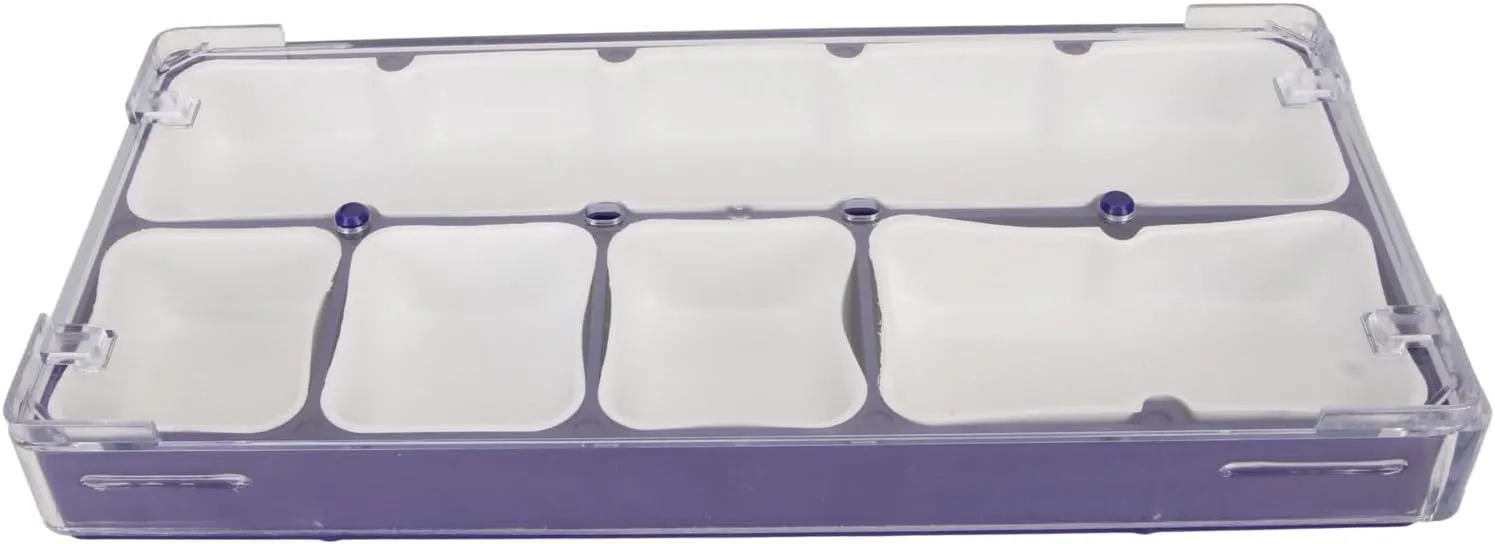 Premium Acrylic Watch Parts Storage Box, 5 Compartments, Transparent Design, Soft Rubber Lining, Impact and Dust Proof, Ideal for Storing Watches Movement Parts, Screws, and Hardw