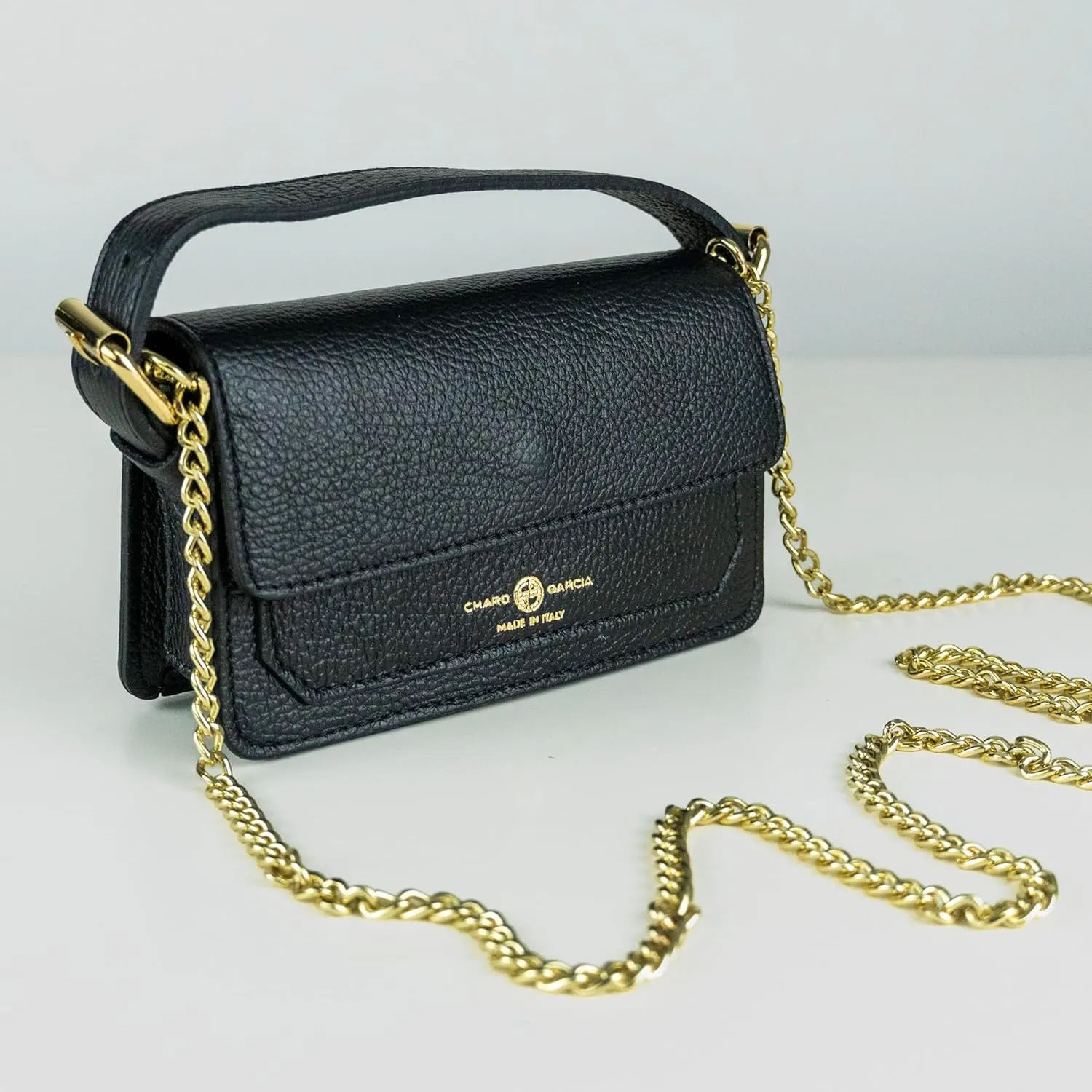 Premium Italian Leather Handmade in Florence, Italy. Small Crossbody Bag for Women with a Detachable Strap Made in Italy