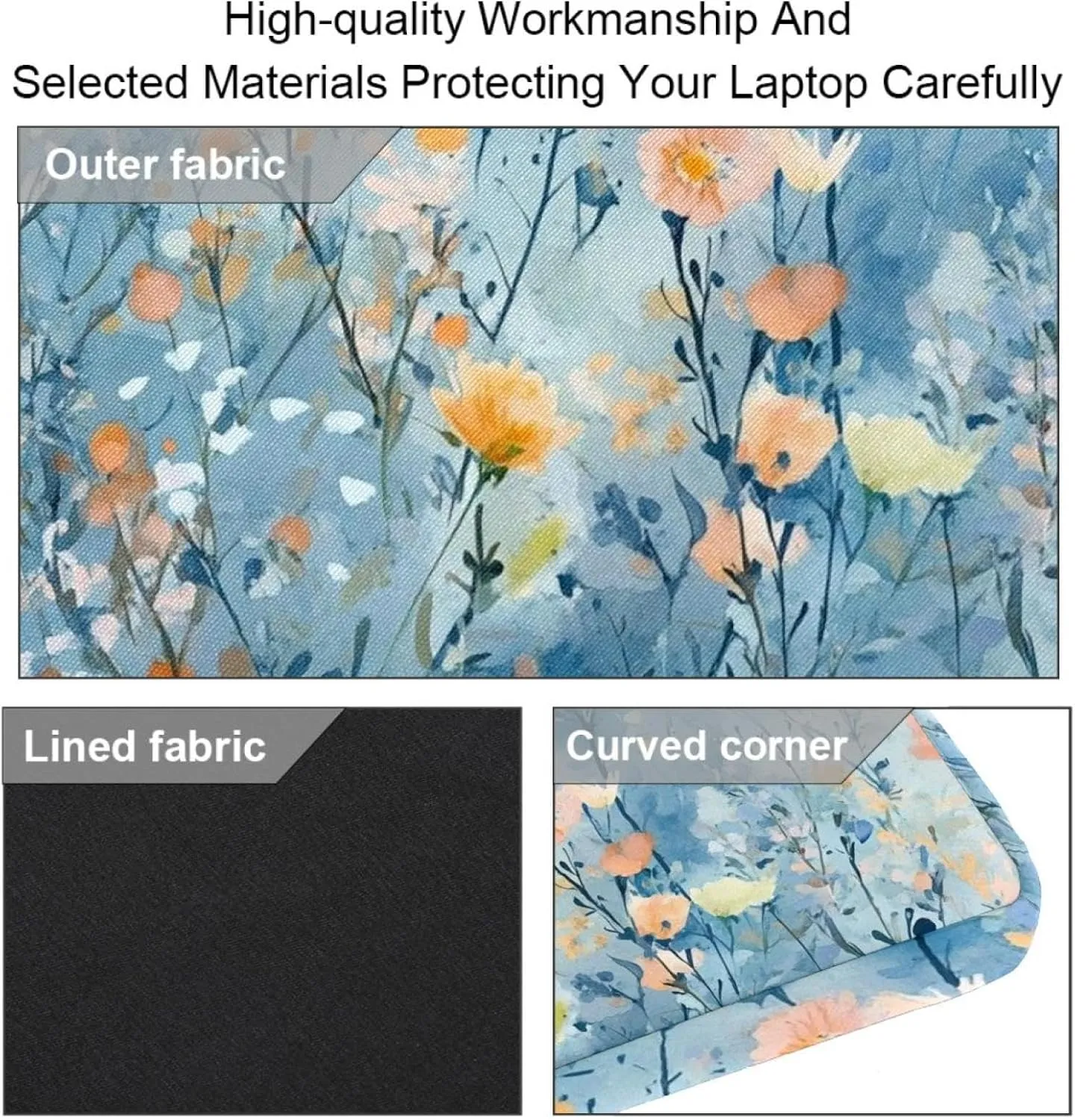 Protective Laptop Shoulder Messenger Bag Art Black Marble Texture Briefcase Carrying Case Sleeve