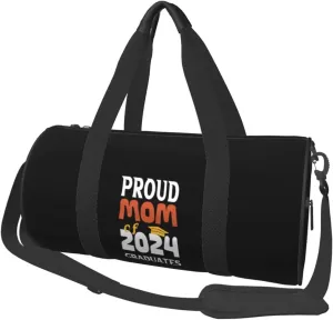 Proud Mom Class Of 2024 Graduate 11 2024 Duffel Bag Gym Bag Travel Sports Tote Large Foldable Beach Swim Yoga1