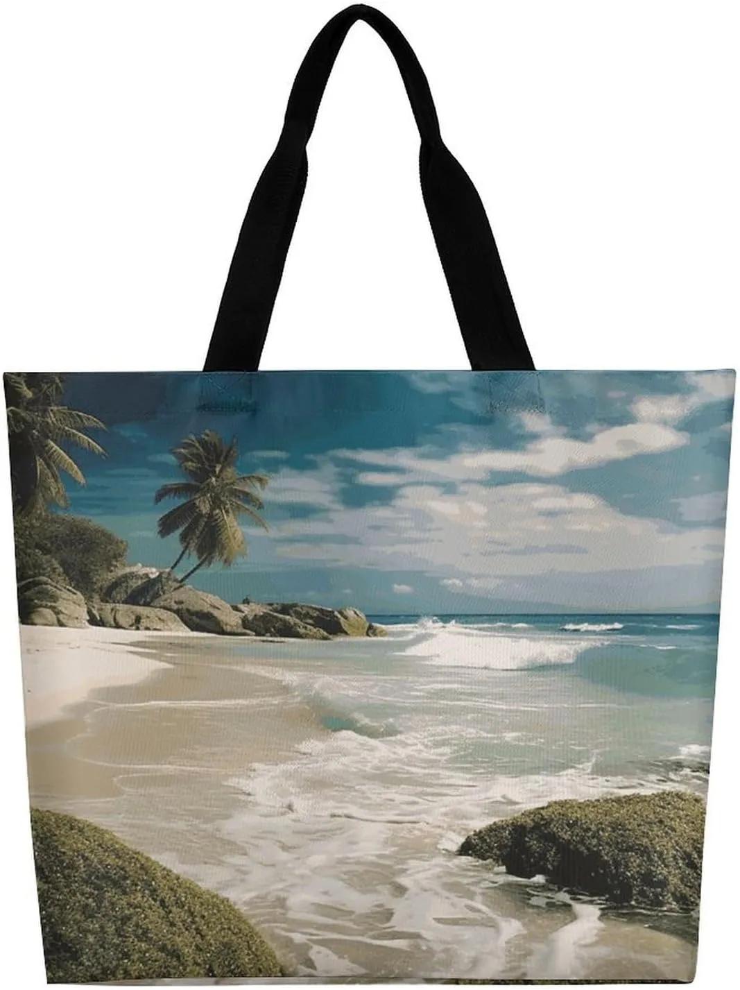 Psychedelic Smoke Tote Bag for Women Reusable Grocery Shoulder Bag Shopping Bags for Travel, Groceries