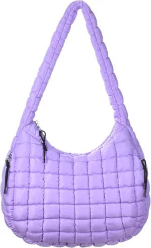 Puffer Tote Bag Quilted Tote Bag for Women Large Puffy Purse Lightweight Padding Cotton Crossbody Carryall Bag