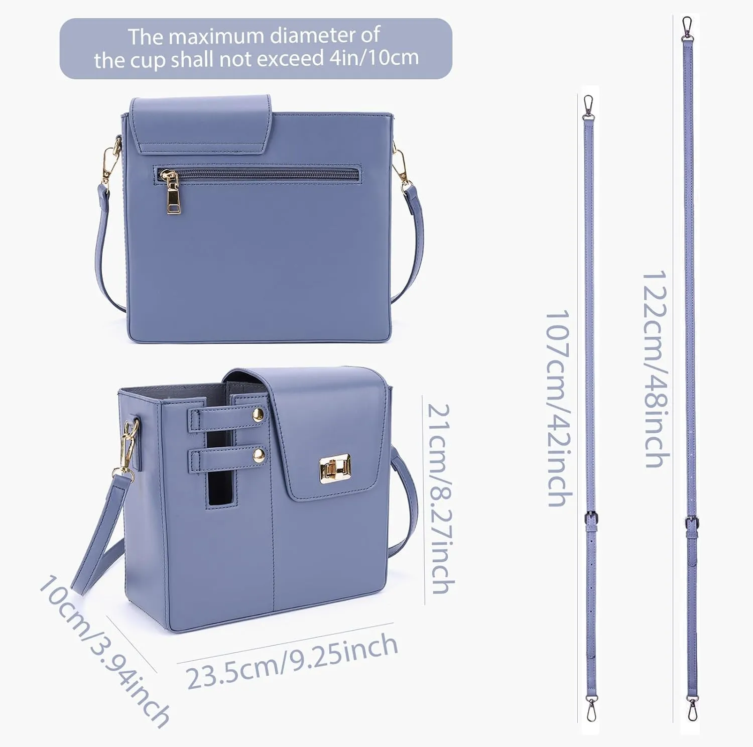 Purses With Cup Holder Crossbody Bags for Women Water Cup Cross Bottle Tumbler Purse Tote Bag With Cup Holder with Strap