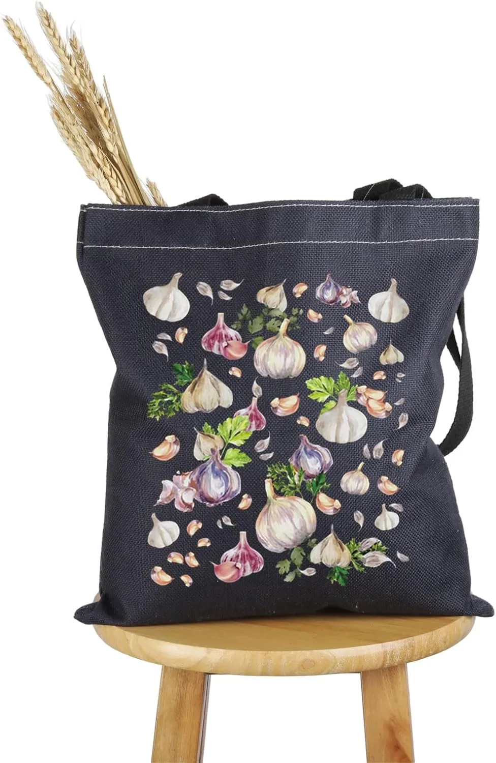 PWHAOO Garlic Lover Gift Garlicologist Tote Bag Garlic G-irl Handbag Garlic Design Gift