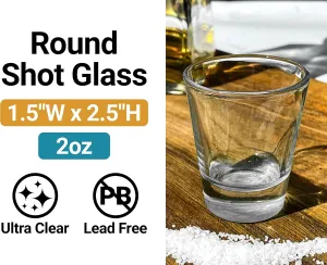 R and R Imports x Tennessee Knoxville Colored Round Shot Glass Blue 2 Pack Officially Licensed Collegiate Product