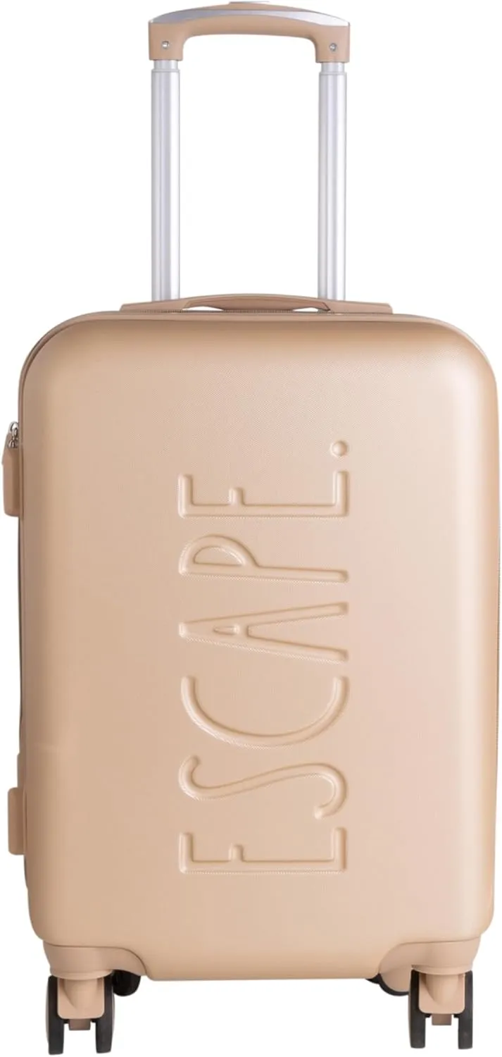 Rae Dunn Hardside Expandable Luggage Set | Spinner Wheels | Suitcase | Travel | Telescopic Adjustable Handle, Champagne, 3 Piece Set-20, 24, 28