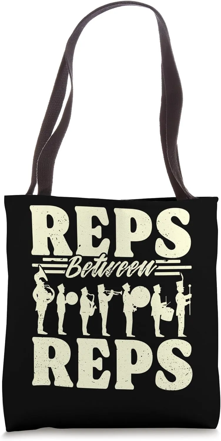 Reps Between Reps Marching Band Practice Repetitions Tote Bag