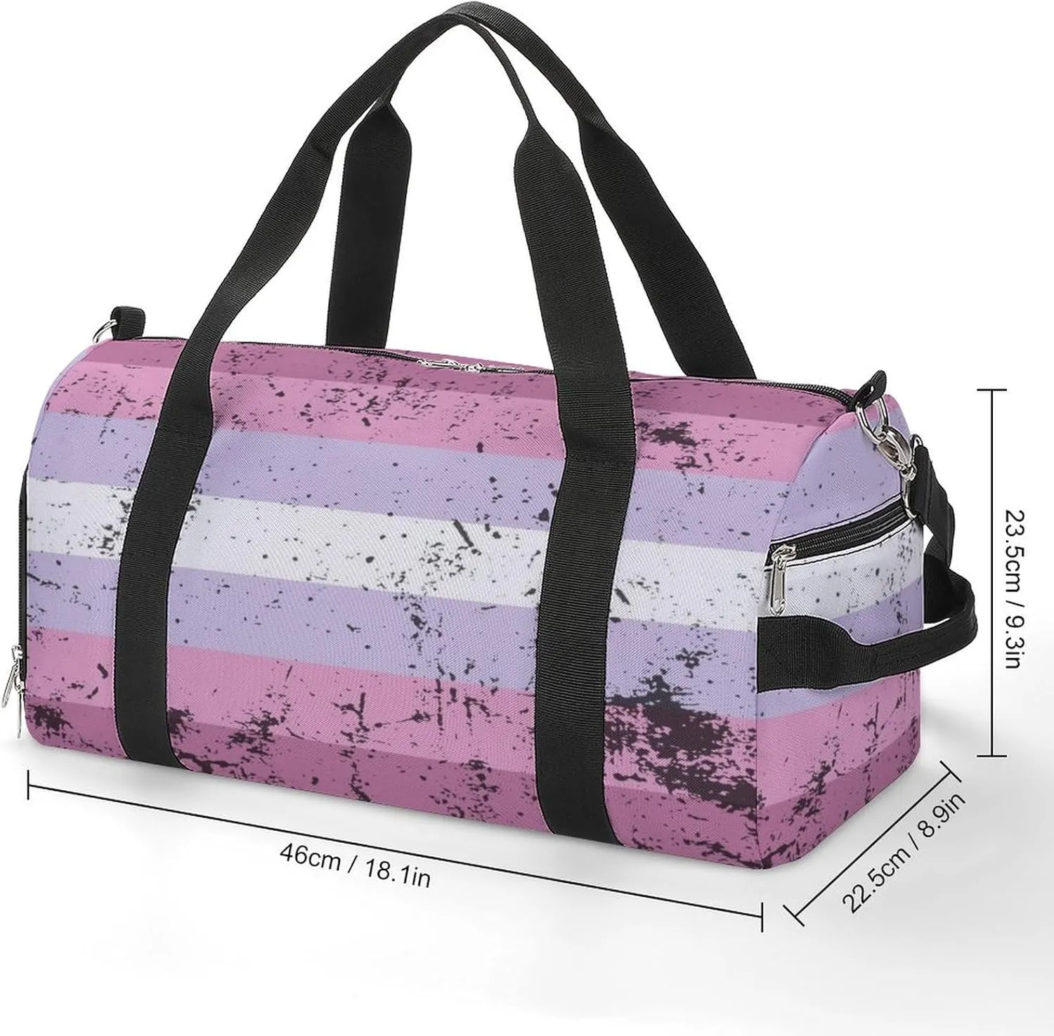 Retro LGBT Pride Flags Gym Bag-Workout Organizer with Water Resistant Compartments for Gym Lovers