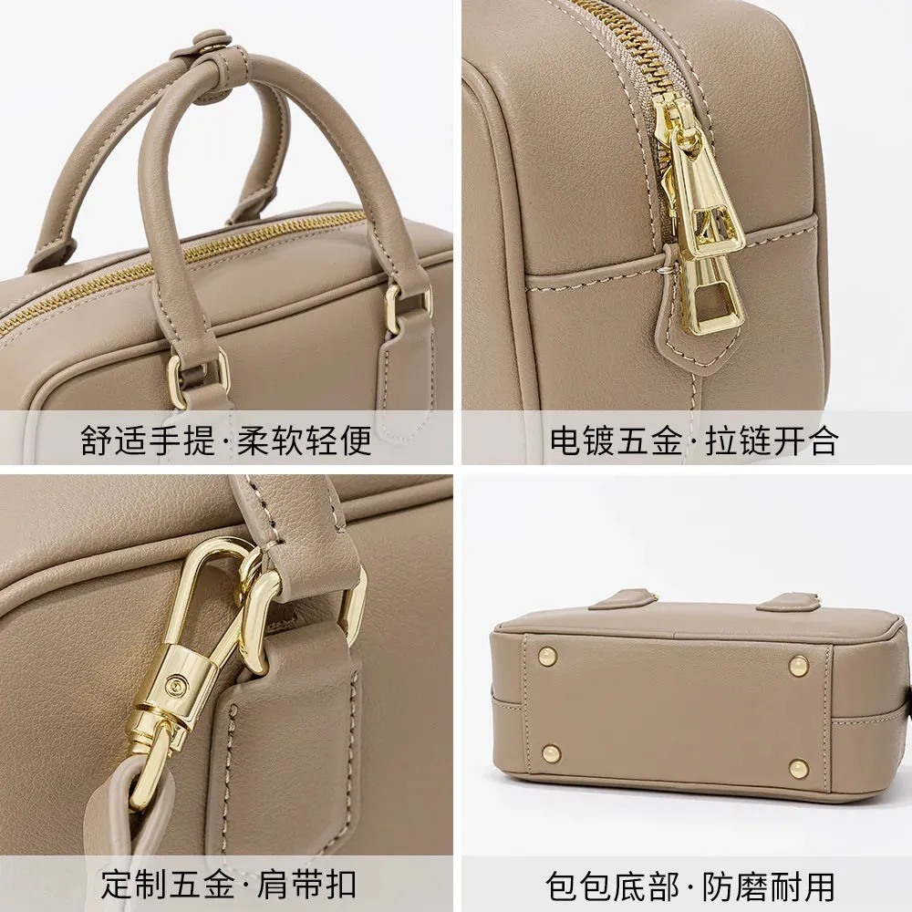 Retro new niche design pillow bag fashion leather shoulder crossbody handbag
