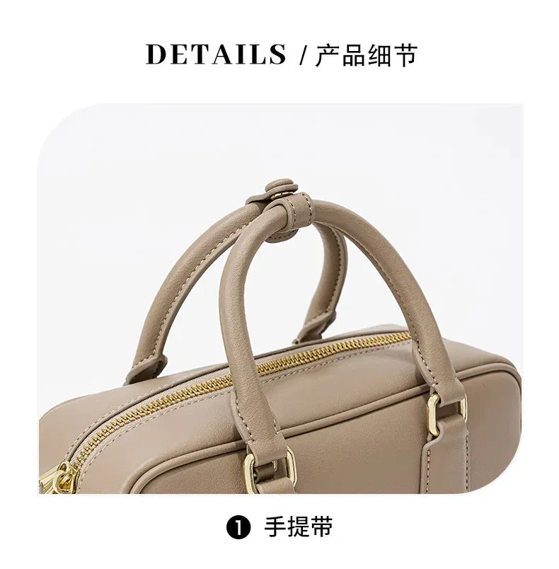 Retro new niche design pillow bag fashion leather shoulder crossbody handbag