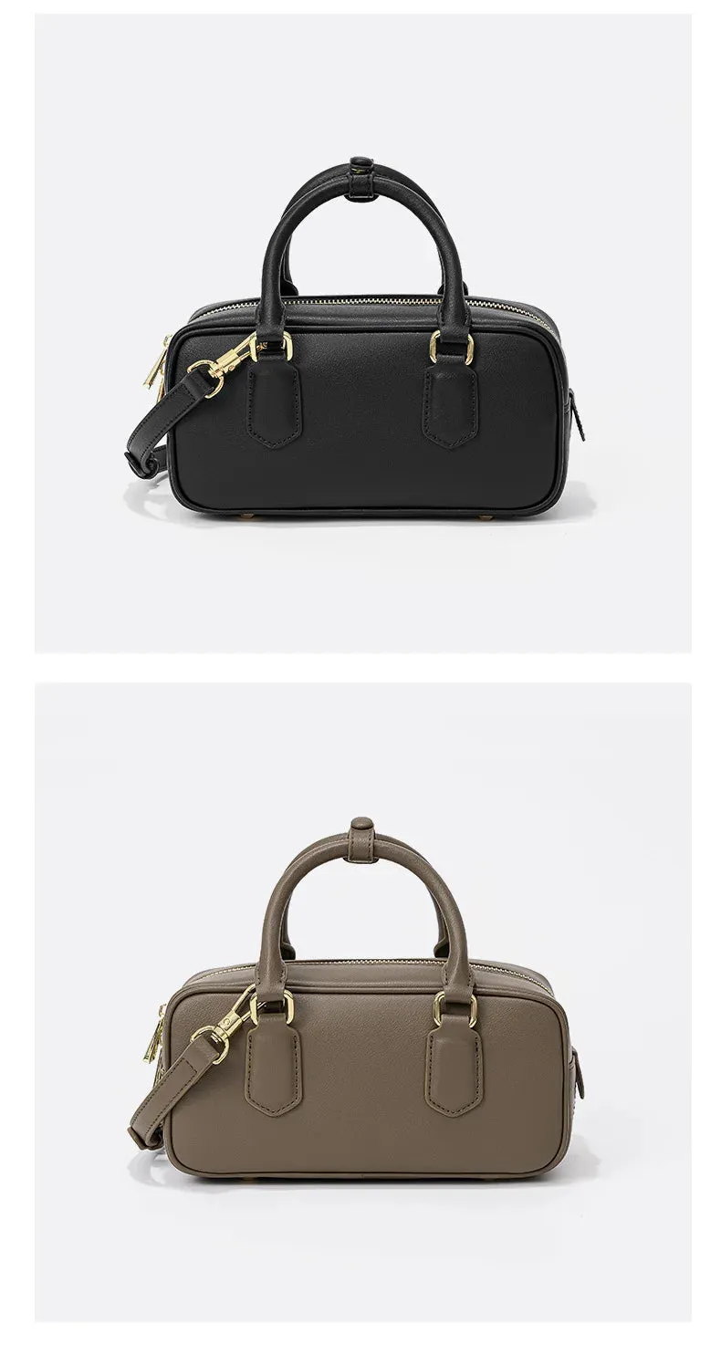 Retro new niche design pillow bag fashion leather shoulder crossbody handbag