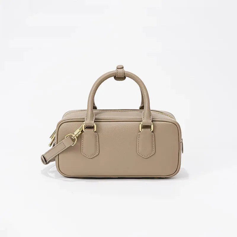 Retro new niche design pillow bag fashion leather shoulder crossbody handbag