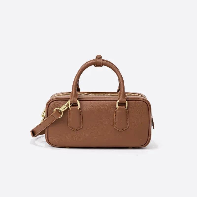 Retro new niche design pillow bag fashion leather shoulder crossbody handbag
