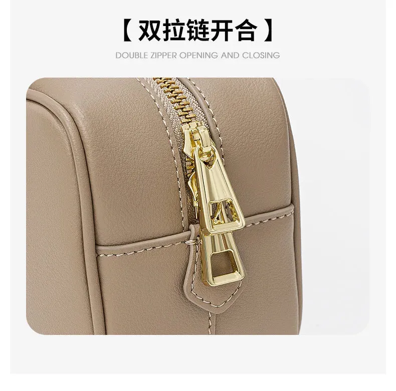 Retro new niche design pillow bag fashion leather shoulder crossbody handbag