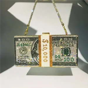 Rhinestone Clutch: $10,000 Stack Bag