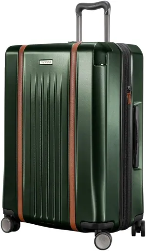 Ricardo Beverly Hills Montecito 2.0 Hardside with Dual Spinning Wheels, Expandable with Comfort Grip for Easy Packing and Moving, Men and Women, Hunter Green, Check-In Medium 25-Inch