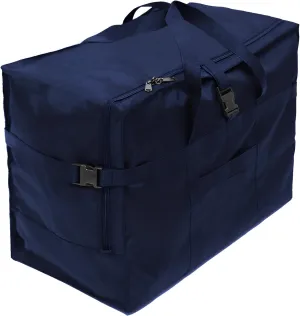 RicoRich 120L Travel Duffel Bag, Foldable Heavy Duty Overnight Bag, Larger Size Carry on Luggage Sport Duffle for Weekender/Vacation/Camping/Beach/Tent(Blue)