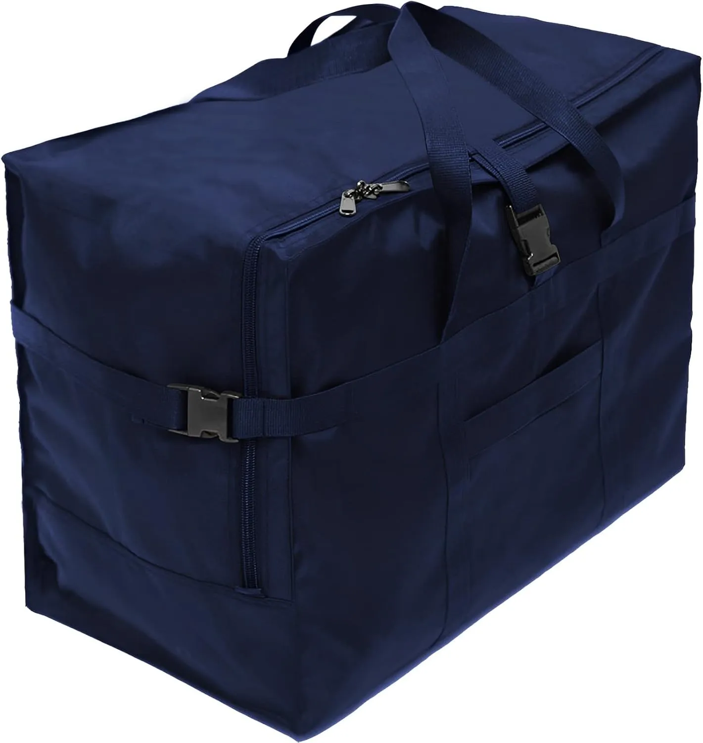 RicoRich 120L Travel Duffel Bag, Foldable Heavy Duty Overnight Bag, Larger Size Carry on Luggage Sport Duffle for Weekender/Vacation/Camping/Beach/Tent(Blue)