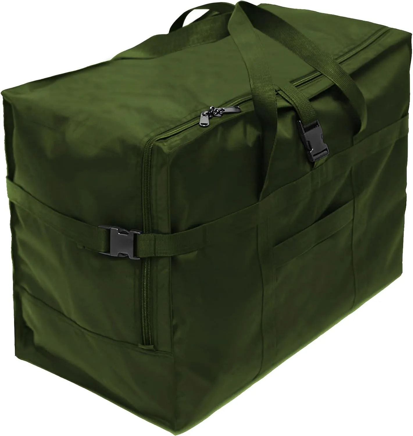RicoRich 120L Travel Duffel Bag, Foldable Heavy Duty Overnight Bag, Larger Size Carry on Luggage Sport Duffle for Weekender/Vacation/Camping/Beach/Tent(Green)