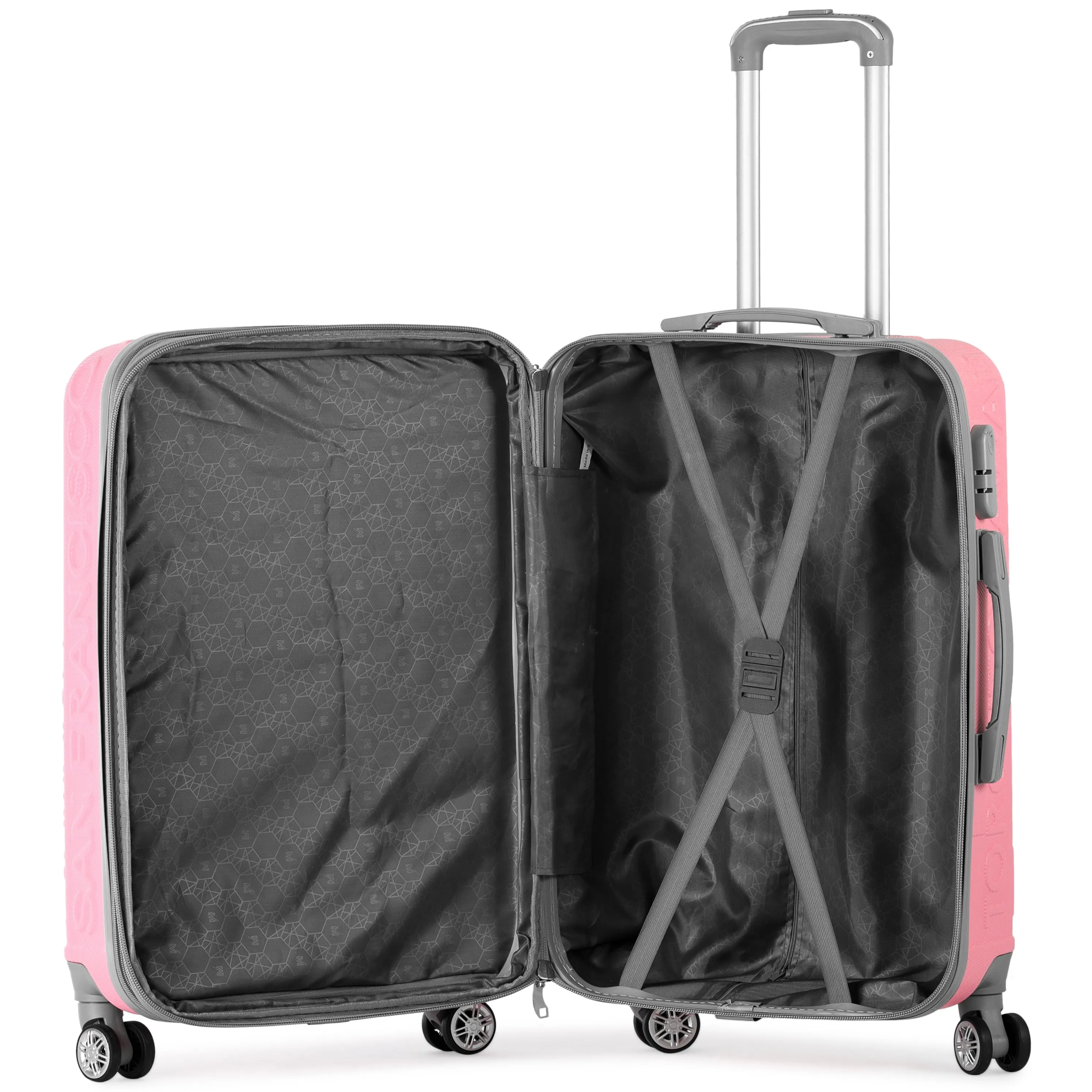 RIO -Complete Luggage Set 3 Piece -ABS(Pink)