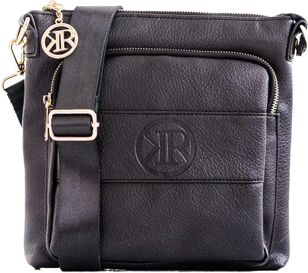 Rissa Black Personal Protection Handbag, Stylish and Safe Personal Protection Purse for Women Crossbody with a Holster Compartment