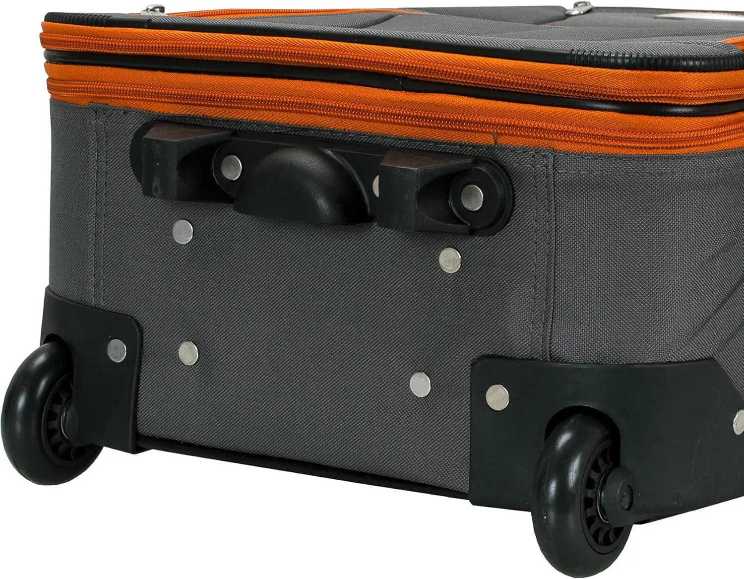 Rockland Journey Softside Upright Luggage Set, Expandable, Charcoal, 4-Piece (14/19/24/28)