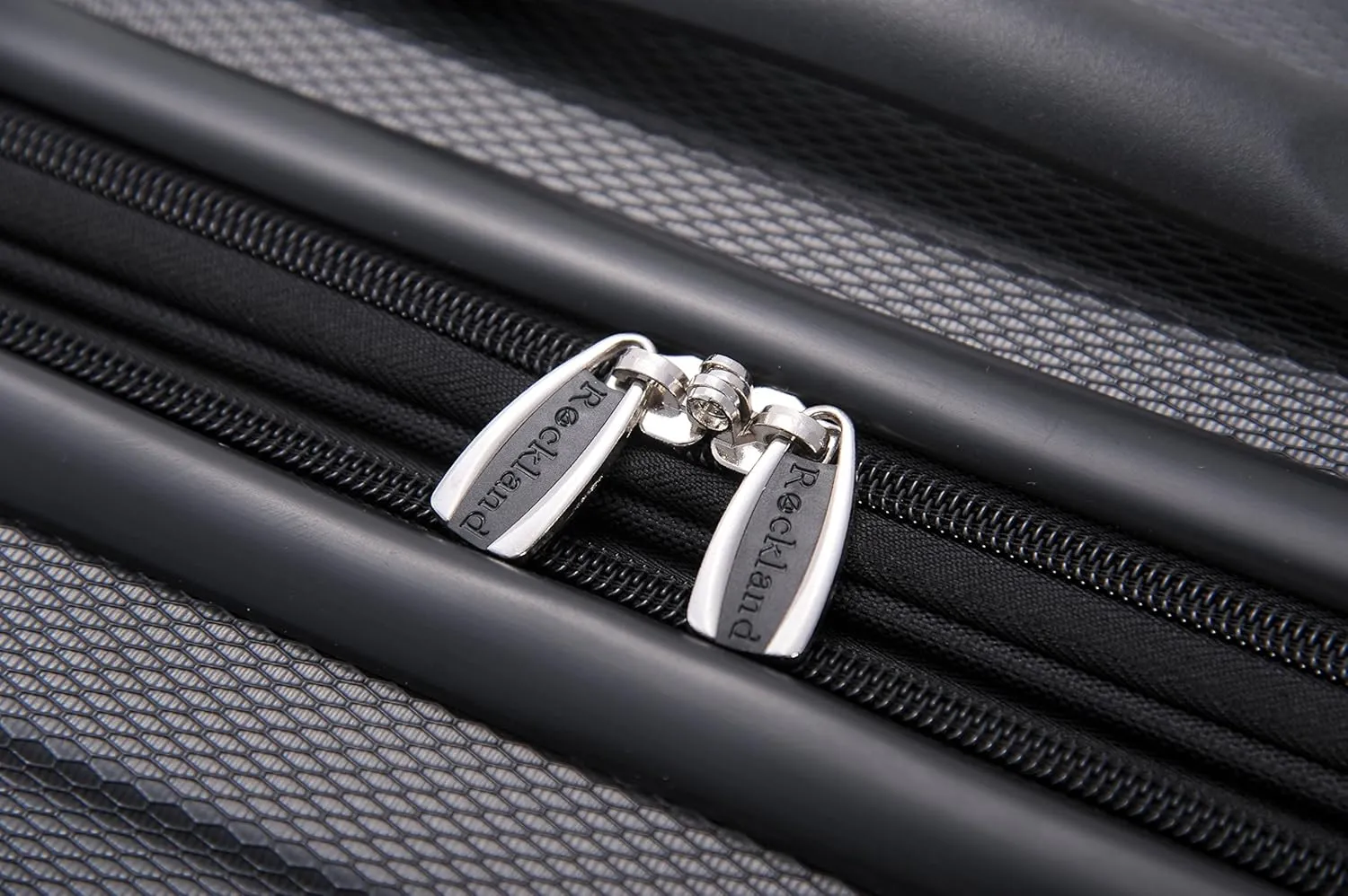 Rockland London Hardside Expandable Luggage with Spinner Wheels, Black, 28-24-20-Inch