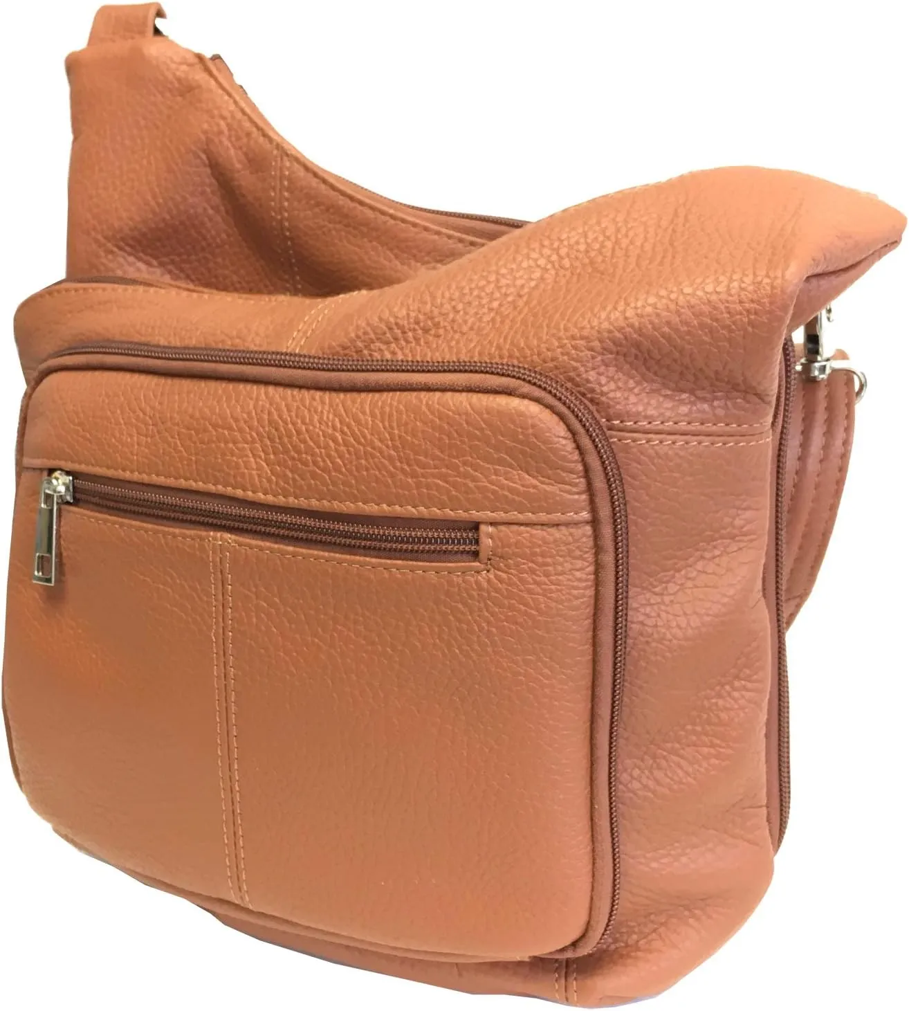 Roma Leathers Stylish Leather Locking Concealment Crossbody Purse
