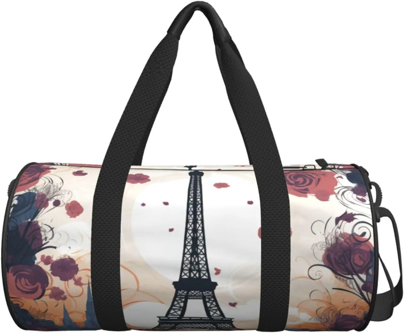 Romantic Paris Eiffel Travel Duffle Bag for Men Women Sport Gym Bag Foldable Weekender Bag Carry on Overnight Bag for Travel Swimming Basketball