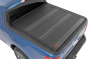 Rough Country Hard Tri-Fold Tonneau Cover for Ford Maverick (2022–2025) - Low-Profile Aluminum Truck Bed Cover, Fits 4'6 Bed