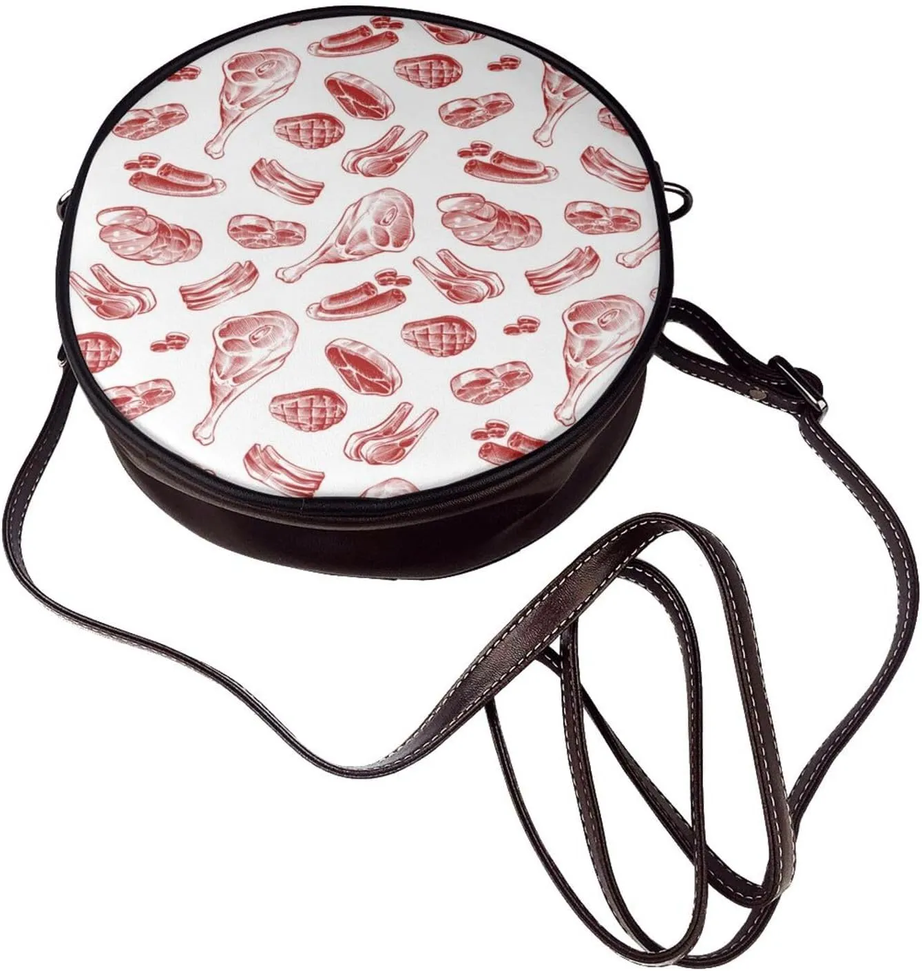 Round Crossbody Shoulder Bag Circle Purse Handbags for Women Small Fashion Clutch Evening Wallet