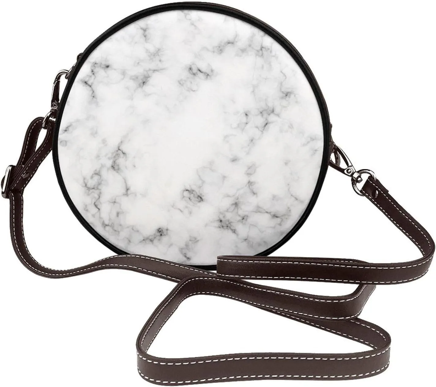 Round Crossbody Shoulder Bag Circle Purse Handbags for Women Small Fashion Clutch Evening Wallet