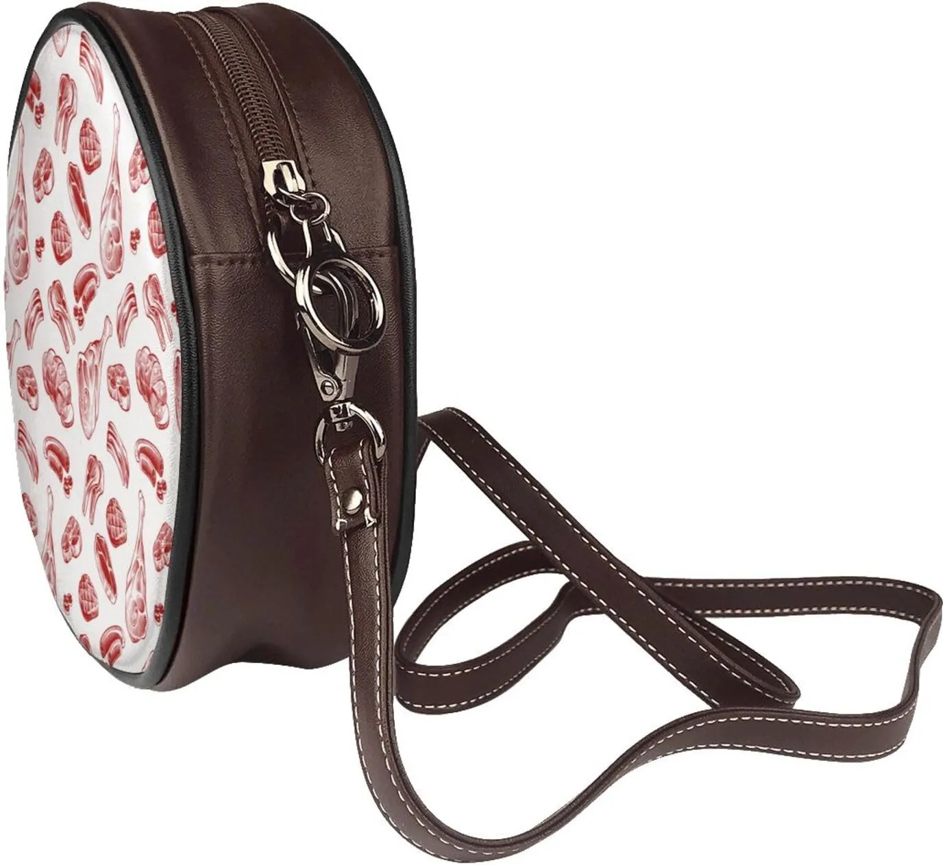 Round Crossbody Shoulder Bag Circle Purse Handbags for Women Small Fashion Clutch Evening Wallet