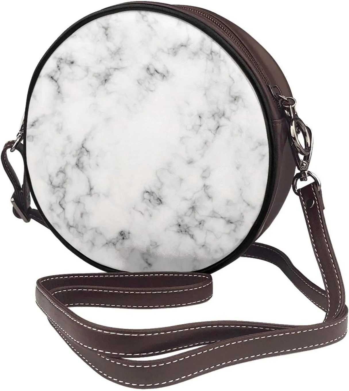 Round Crossbody Shoulder Bag Circle Purse Handbags for Women Small Fashion Clutch Evening Wallet