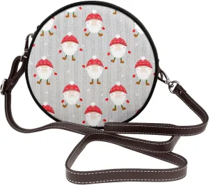 Round Crossbody Shoulder Bag Circle Purse Handbags for Women Small Fashion Clutch Evening Wallet