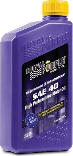 Royal Purple 01040 Heavy Duty SAE 40 High Performance Synthetic Motor Oil - 1 qt.