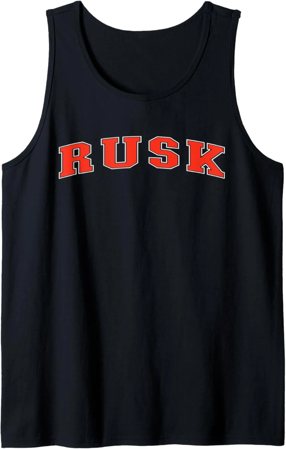 Rusk Texas TX College Style Red Text Rusk Tank Top
