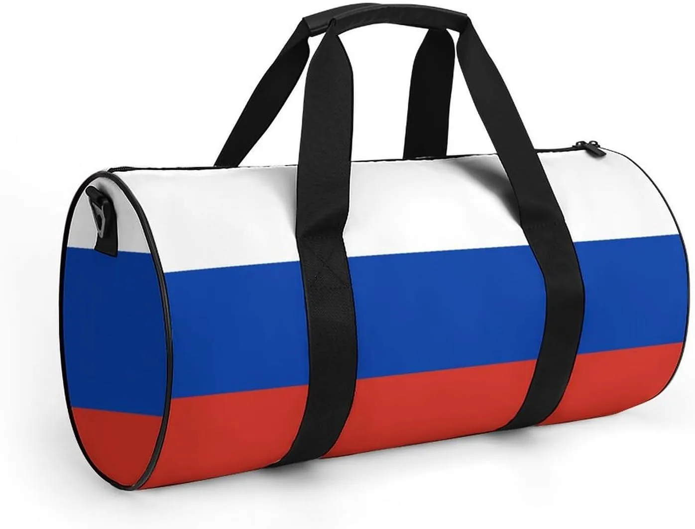 Russia Flag Waterproof Gym Bag with Shoe Compartment Sports Duffel for Travel Beach