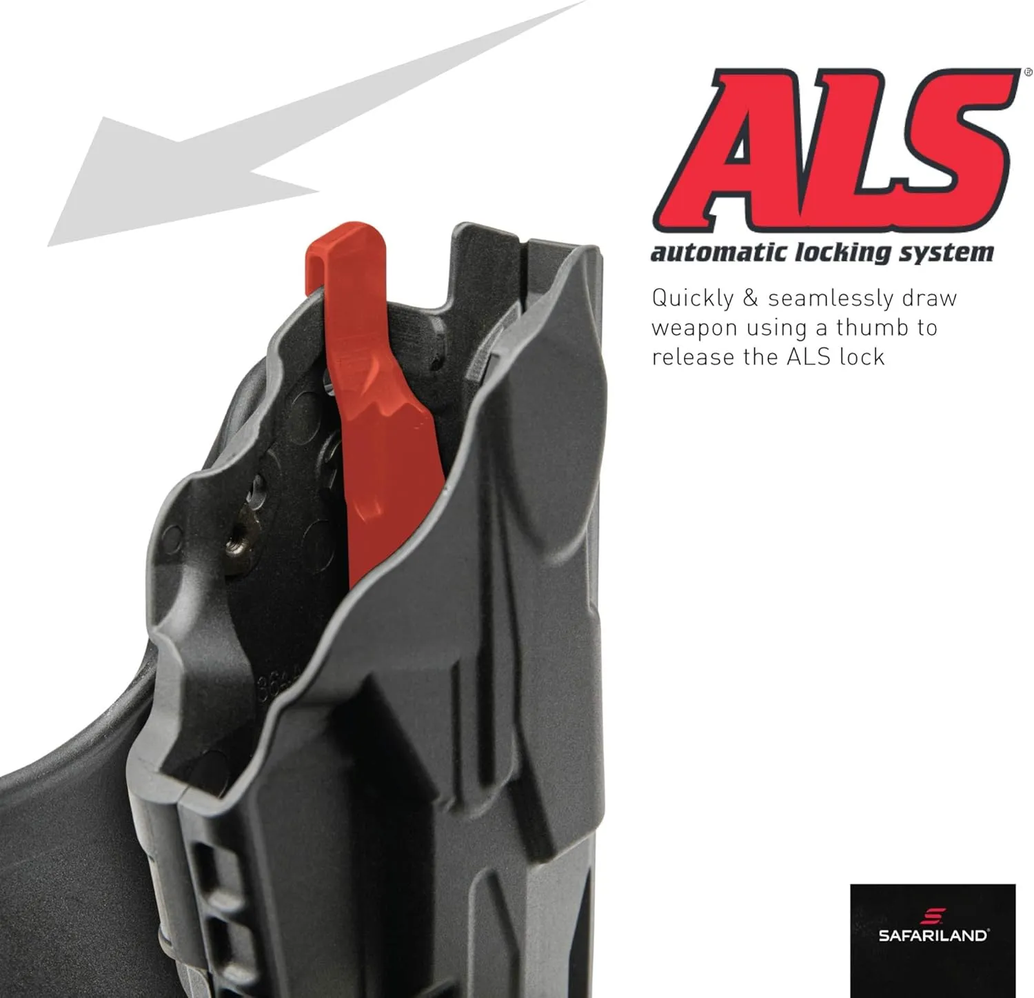 Safariland 6365 ALS/SLS Low-Ride, Duty Rated Level III Retention Holster