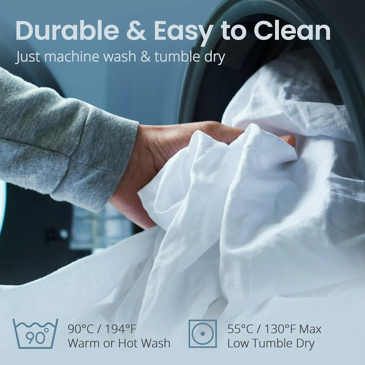 SafeRest 100% Waterproof Full Size Mattress Protector - Fitted with Stretchable Pockets - Machine Washable Cotton Mattress Cover for Bed