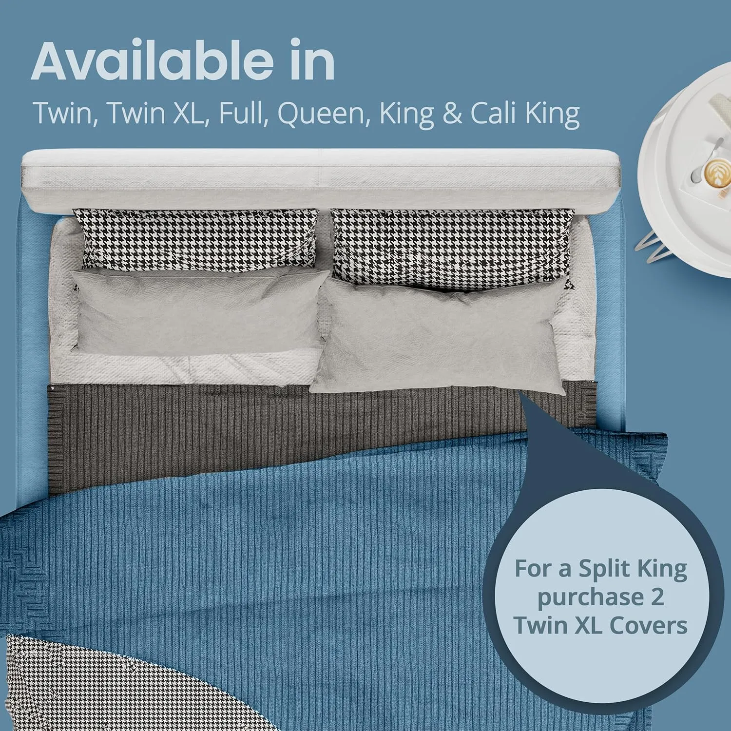 SafeRest Waterproof California King Size Mattress Protector - Fitted with Stretchable Pockets - Machine Washable Cotton Mattress Cover for Bed
