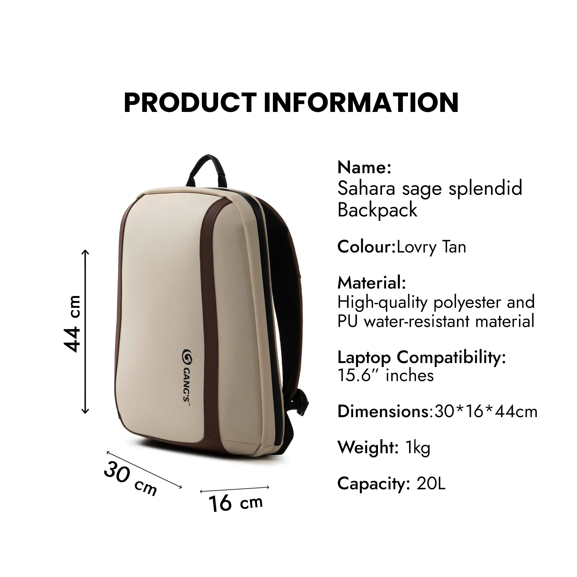 SaharaSage Splendid Backpack - 20L