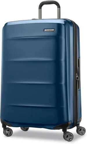 Samsonite Octiv Lightweight Hardshell 28-Inch Large Checked Luggage - Durable & Impact Resistant, 360° Aero Trac Spinner Wheels, Adjustable Telescopic Handle, Expandable, TSA Approved Lock - Blue