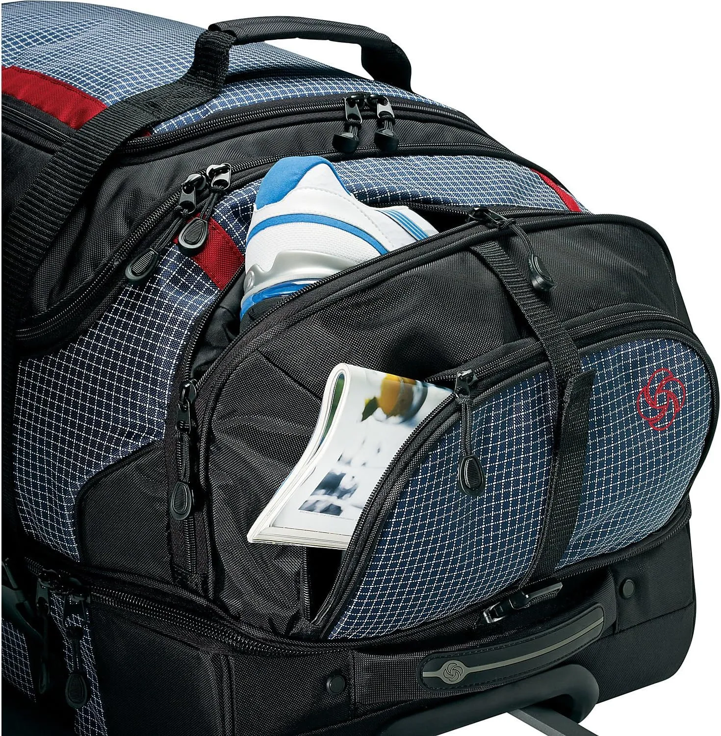 Samsonite Ripstop Wheeled Rolling Duffel Bag, Blue, 26-Inch